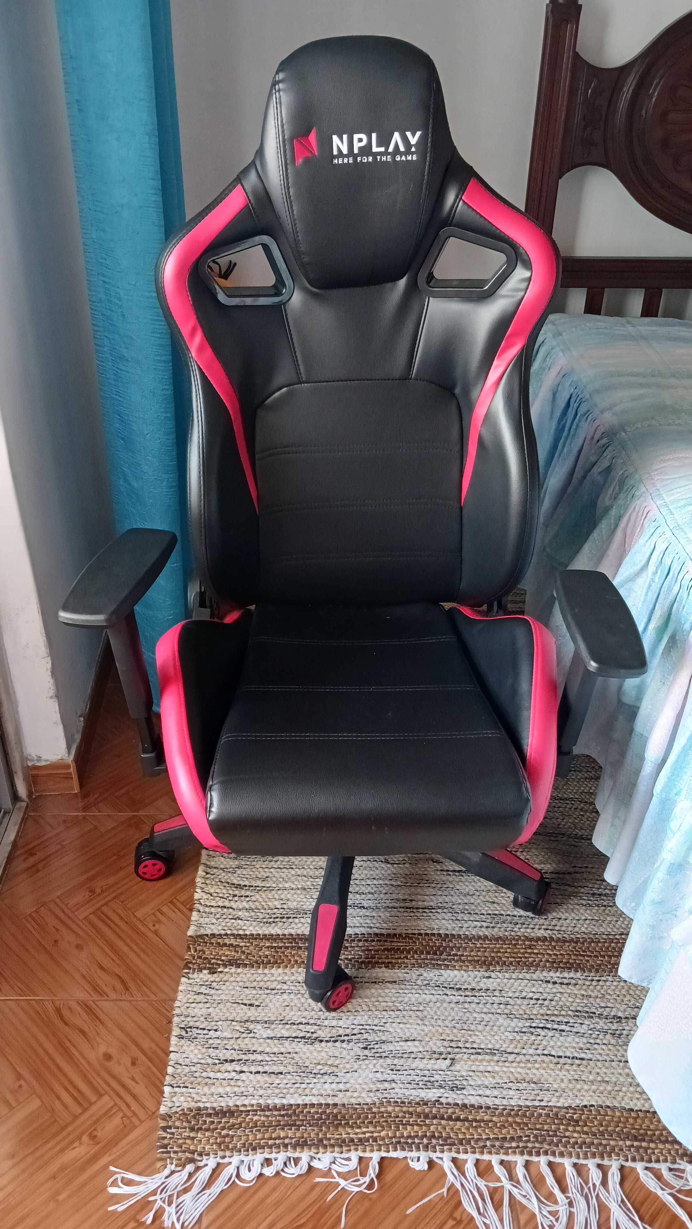 Cadeira Gaming NPLAY Rule 6.1 (Até 90 kg - Elevador Classe 4 - Preto)