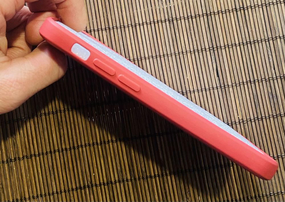 Чохол на IPhone 13 mini, силіконовий, новий, темно червоний