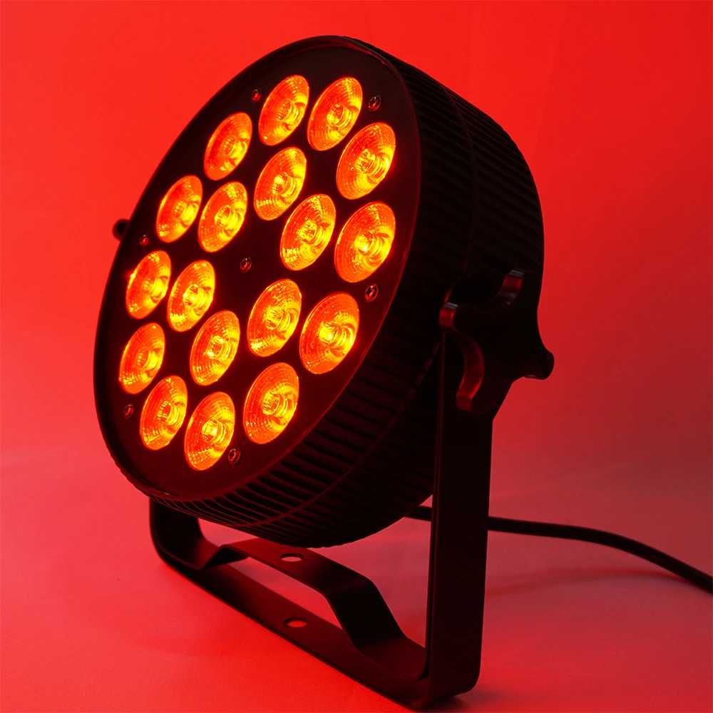 Oświetlenie Sceniczne LED HEX PAR – 18x18W, RGBWA+UV, DMX512 NIE WASH