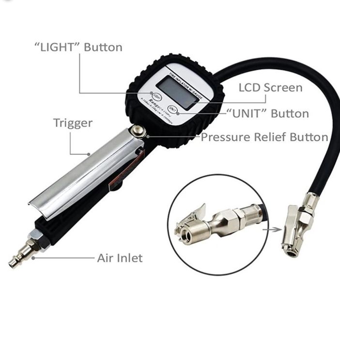 MEDIDOR DIGITAL da pressão dos pneus