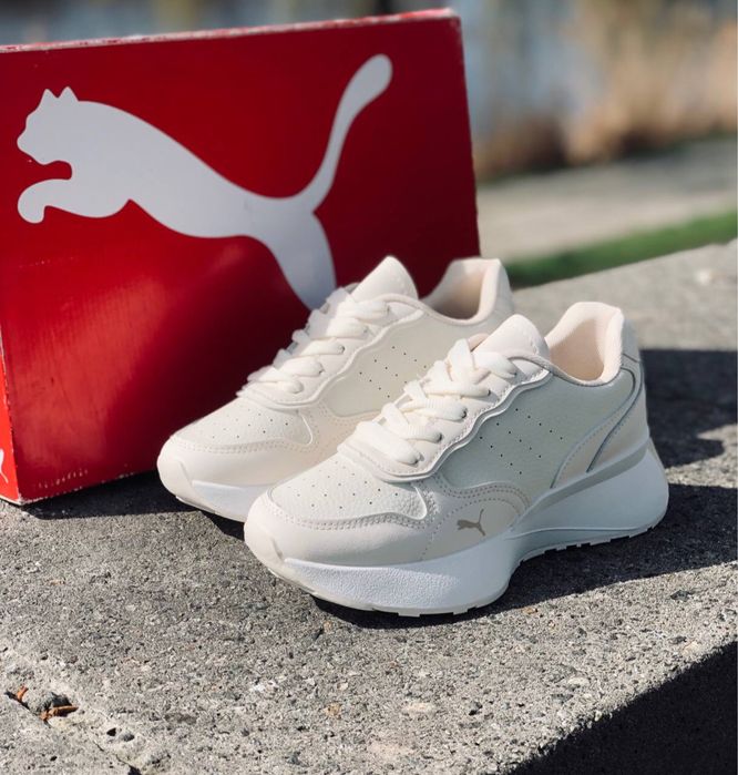 Puma кожаные кроссовки женские, натуральная кожа. красовки Пума 2025