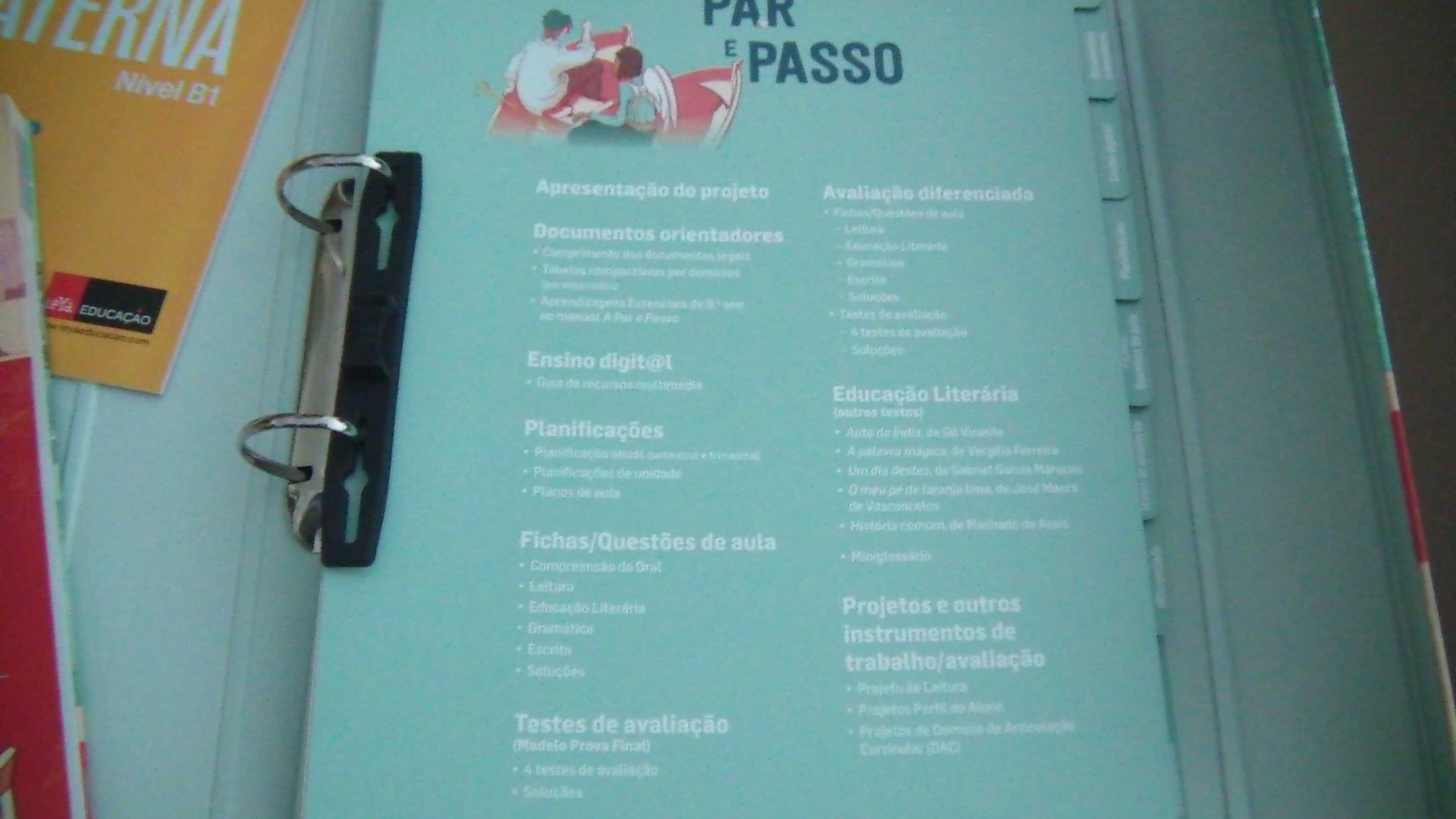 Conjunto completo do professor A par e passo 9 - Português 9.º ano,ASA