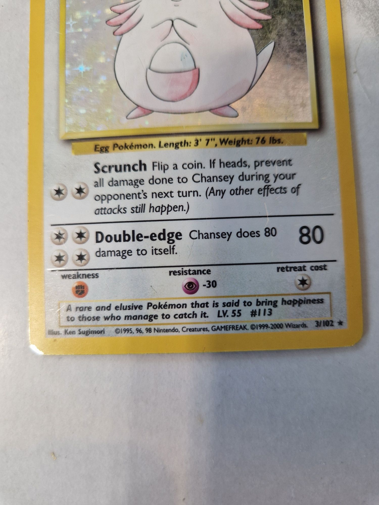 Chansey 3/102 - Base Set - Pokemon TCG - karta