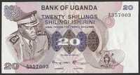 Uganda 20 shilling 1973 - Idi Amin - stan bankowy UNC