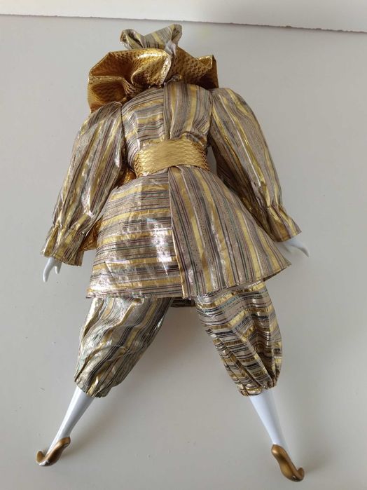 Винтажная салонная будуарная кукла фарфоровый Арлекин Пьеро Венеция