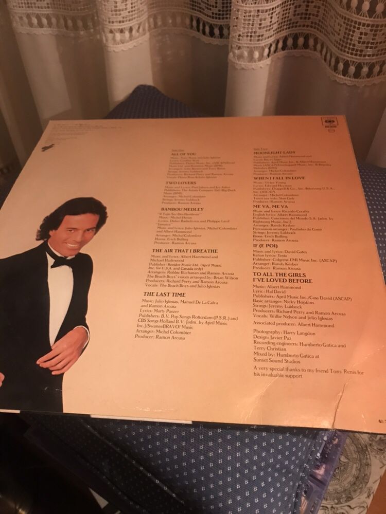 Disco de Vinil - Julio Iglesias - 1100 Bel Air Placê