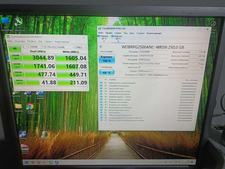 M.2 NVMe SSD для ноутбуків\пк WD Black SN750 250GB (установка Windows)