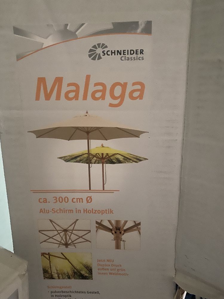 Parasol ogrodowy Schneider Malaga 3m śr