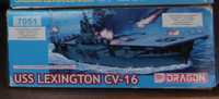 1:700 Dragon 7051 model lotniskowca US Navy USS Lexington CV-16