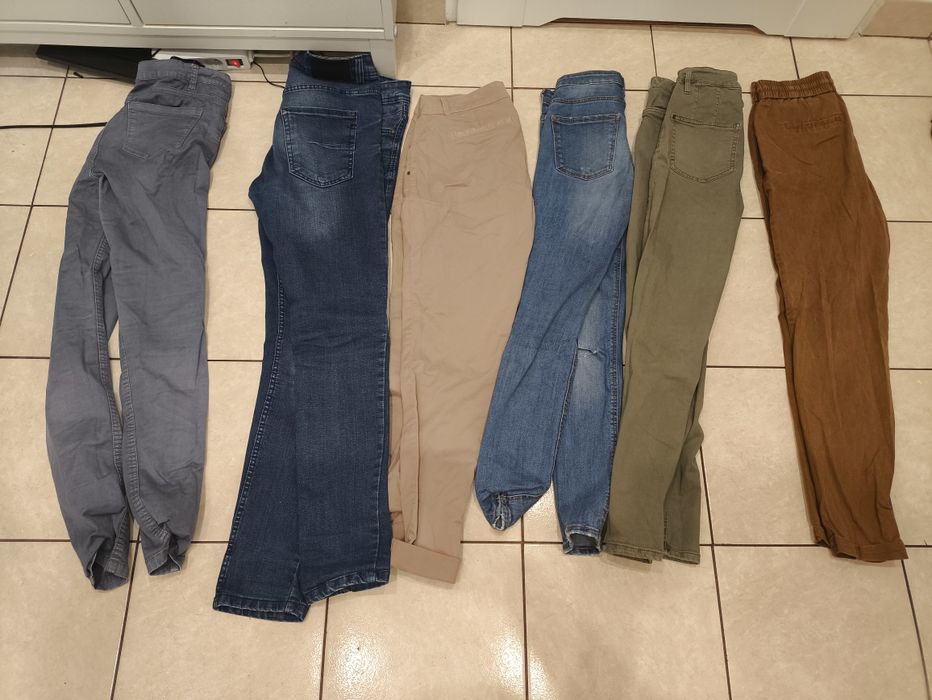 Duży zestaw ubrań spodnie jeansowe Zara Reserved medicine 34 36