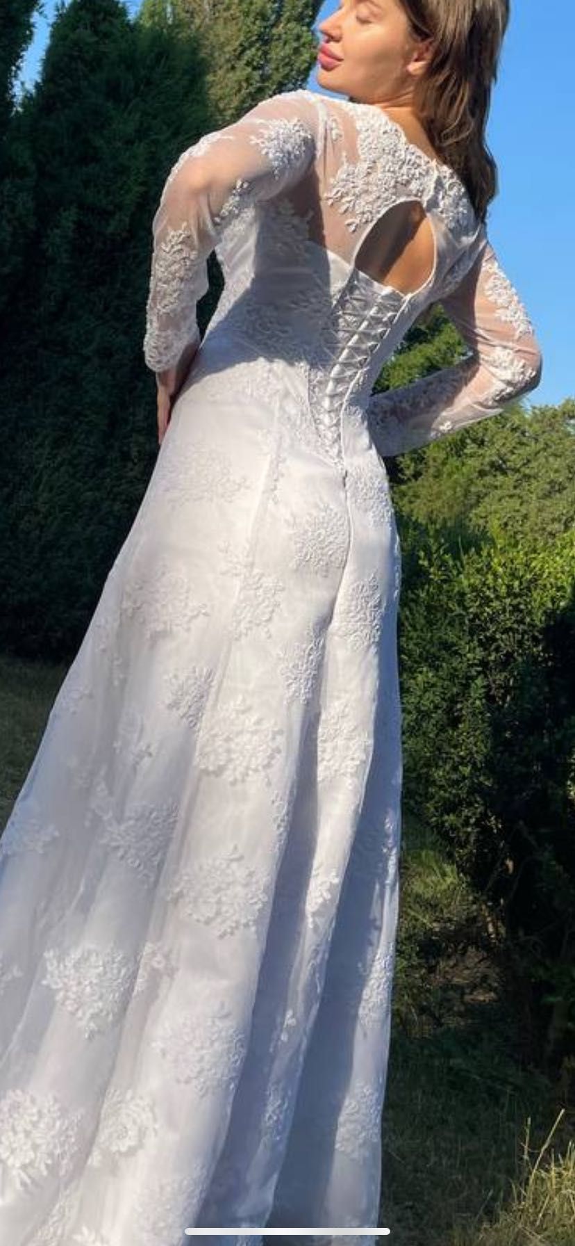 Новое свадебное платье за пол цены , роспись бисером, ручная работа