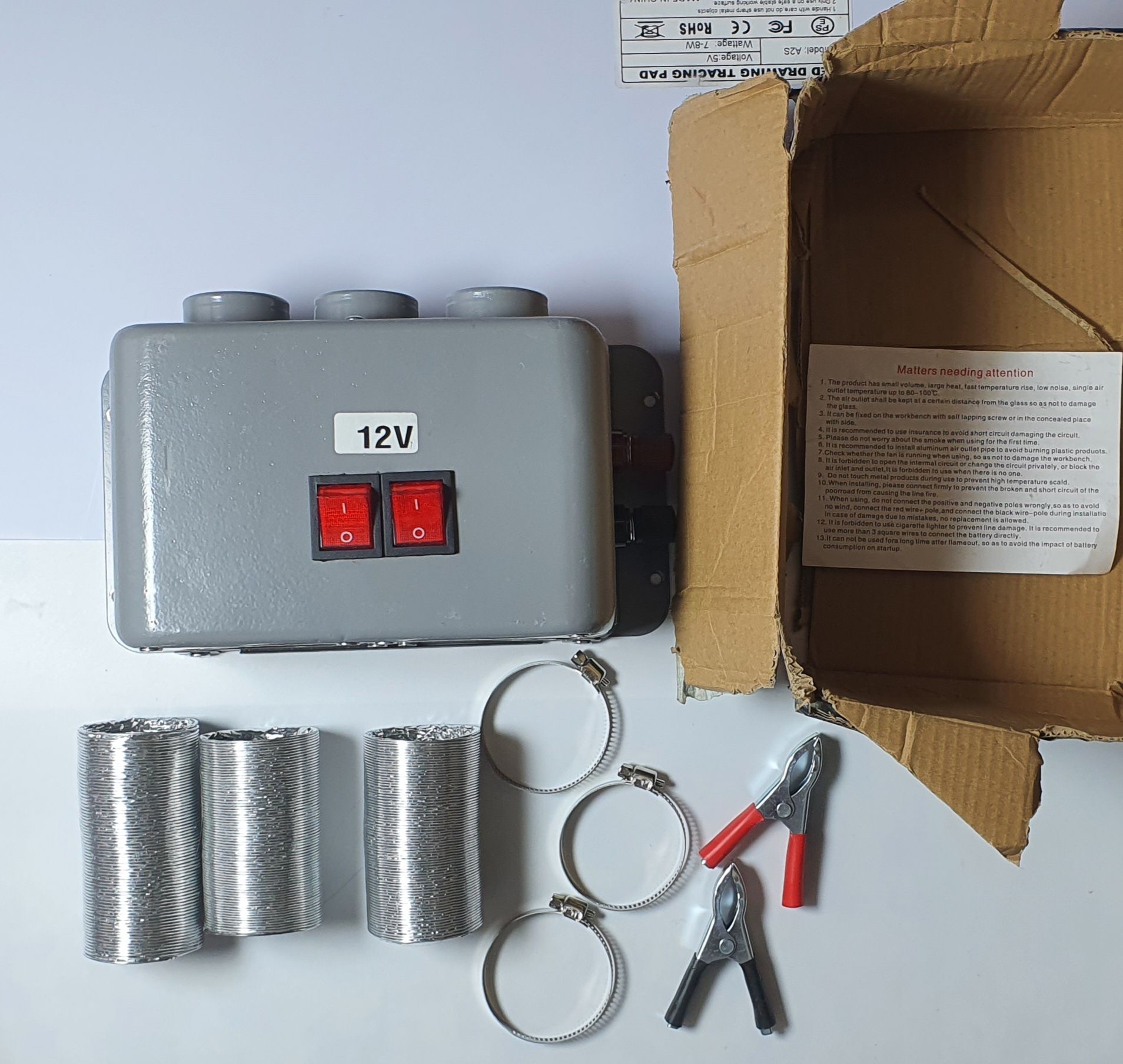 Nagrzewnica samochodowa 12V 800W