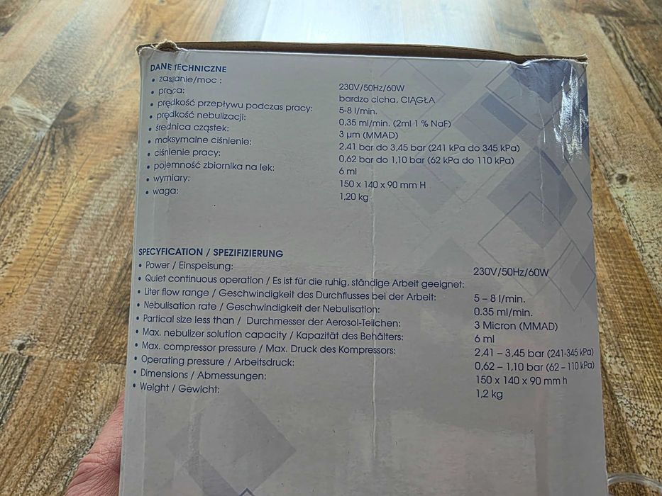 Inhalator / Nebulizator kompresorowy Omnibus BR-CN116 – komplet