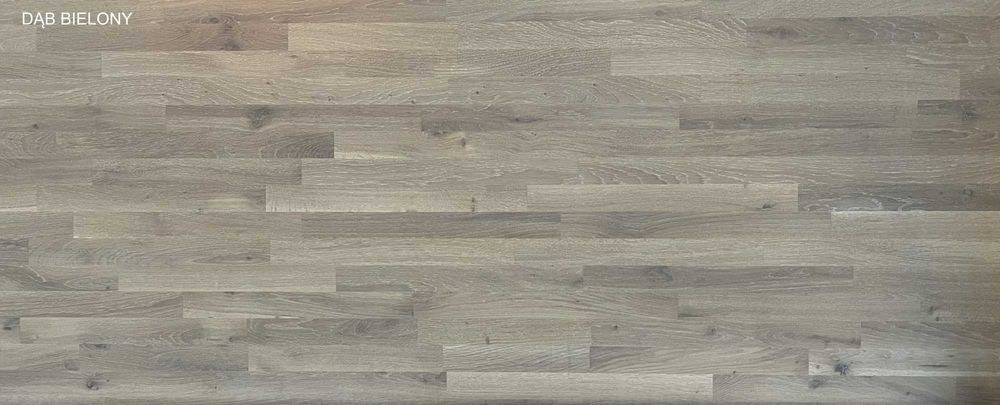 Blat drewniany lity DĄB OLEJ UV kolor biały/szary