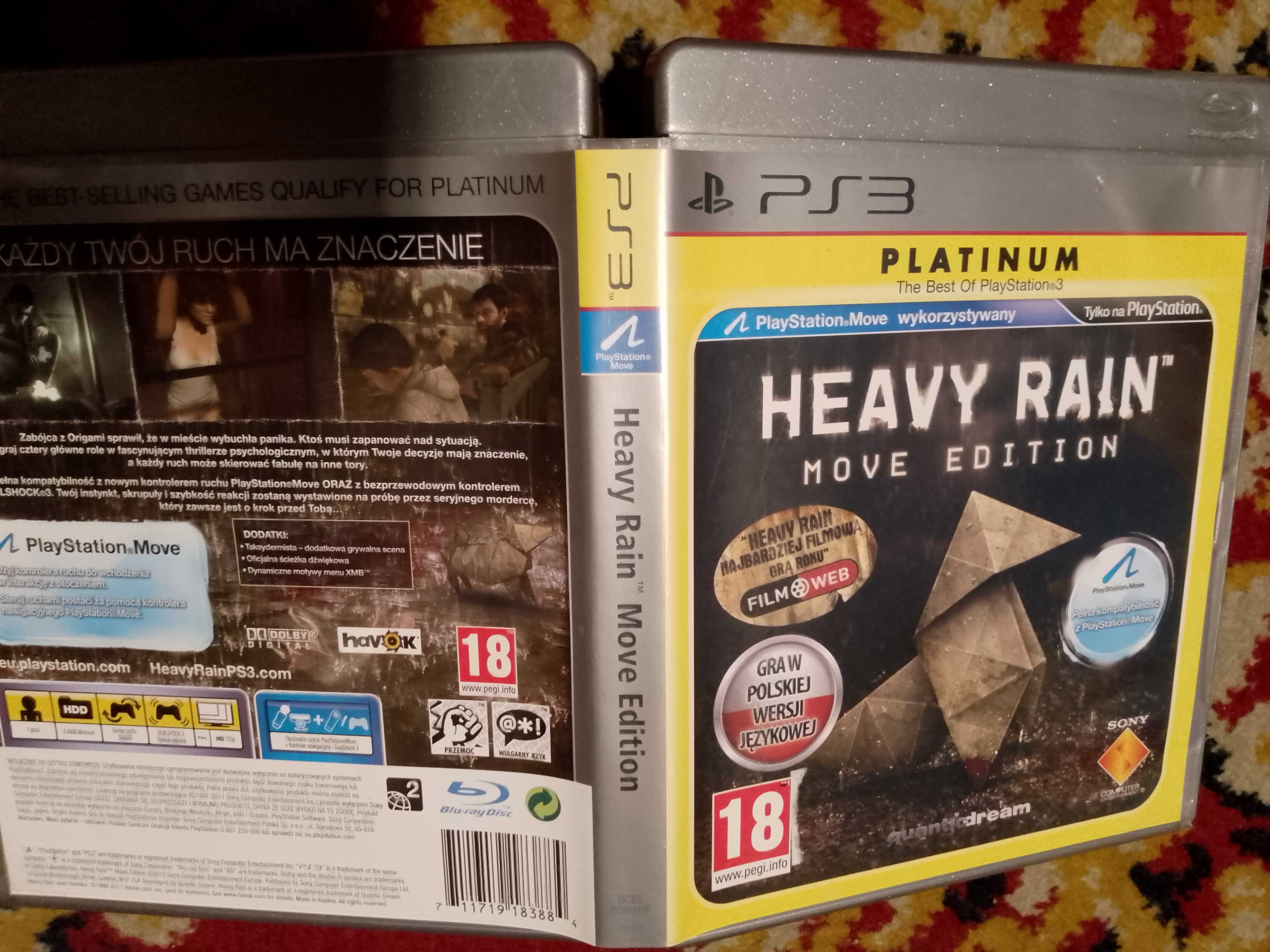 + Heavy Rain Move Edition PL + gra na PS3 w polskiej wersji, bdb