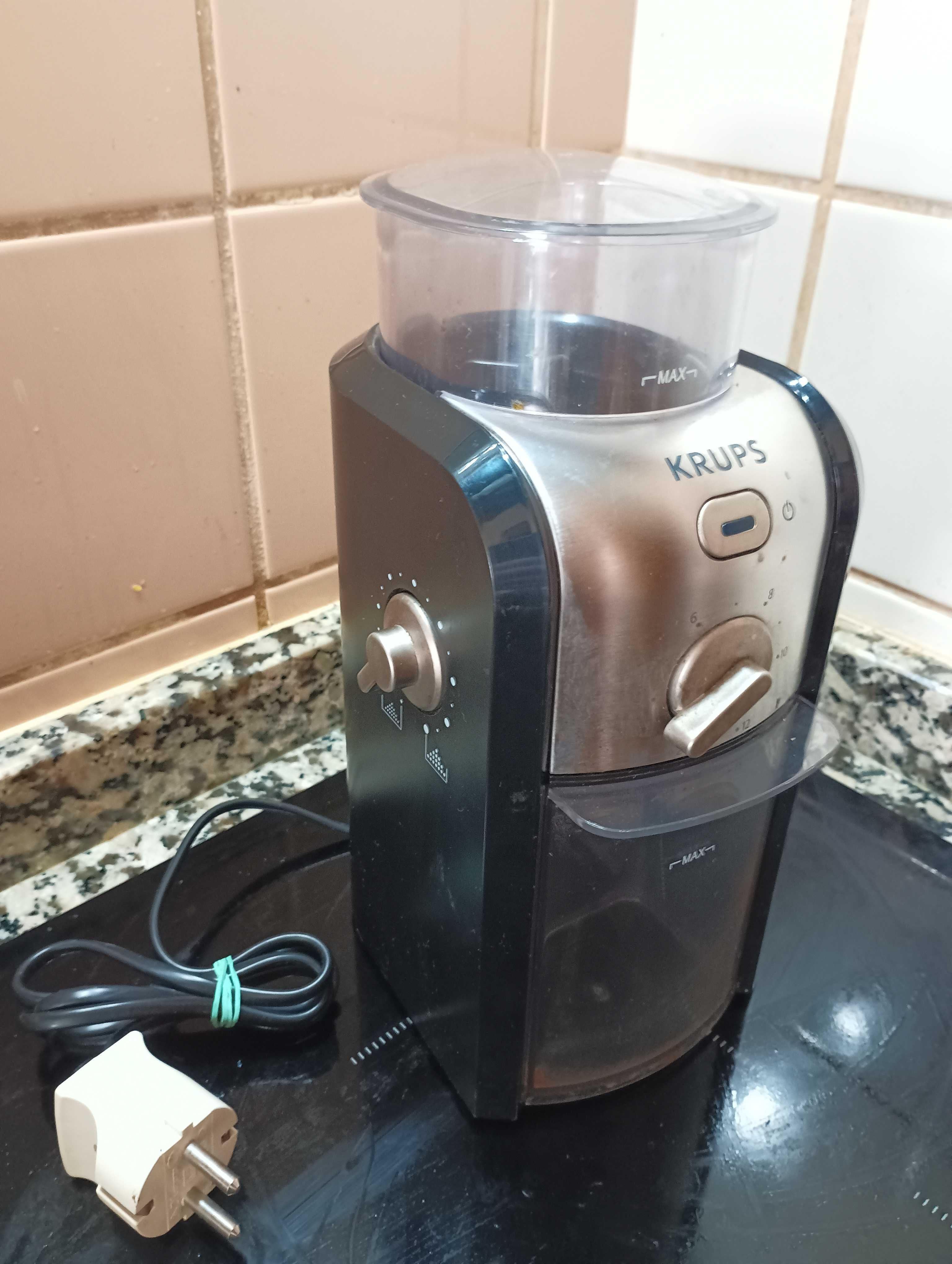 Máquina de café manual ROK + Moínho de café Krups