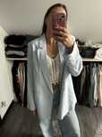 Blekitna marynarka h&m oversize nowa baby blue