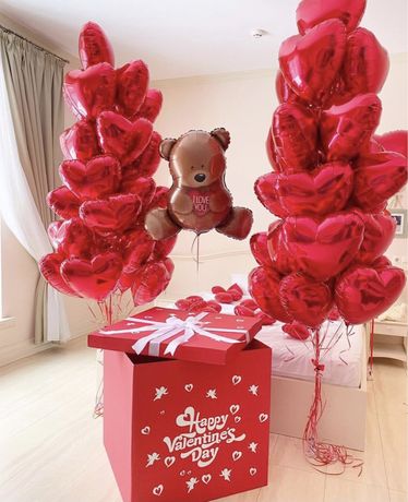 Подарок на 14 февраля, шарики на день влюбленных, шарик сердце
