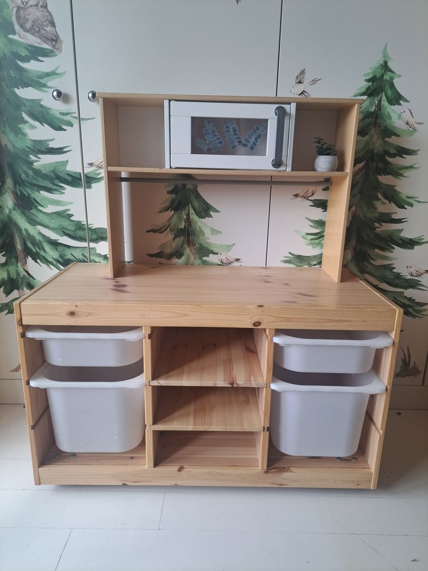 Ikea trofast regał drewniany z pojemnikami plus opcja kuchnia