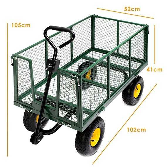 Duży Wózek ogrodowy przyczepka 500kg 3w1 taczka przyczepka 220L