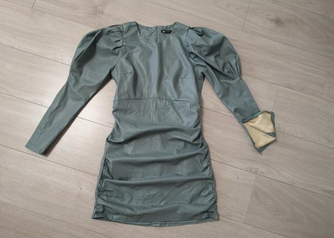 Шкіряна сукня Zara,стильна міні-сукня
