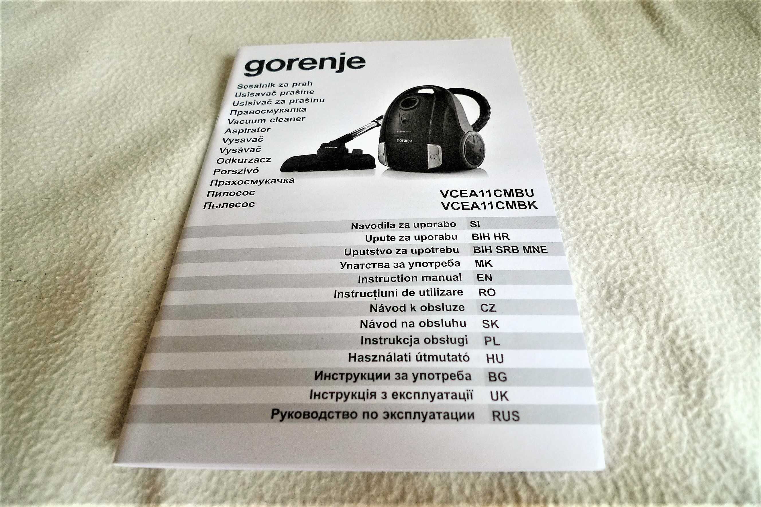 Odkurzacz GORENIJE prawie nowy + worki