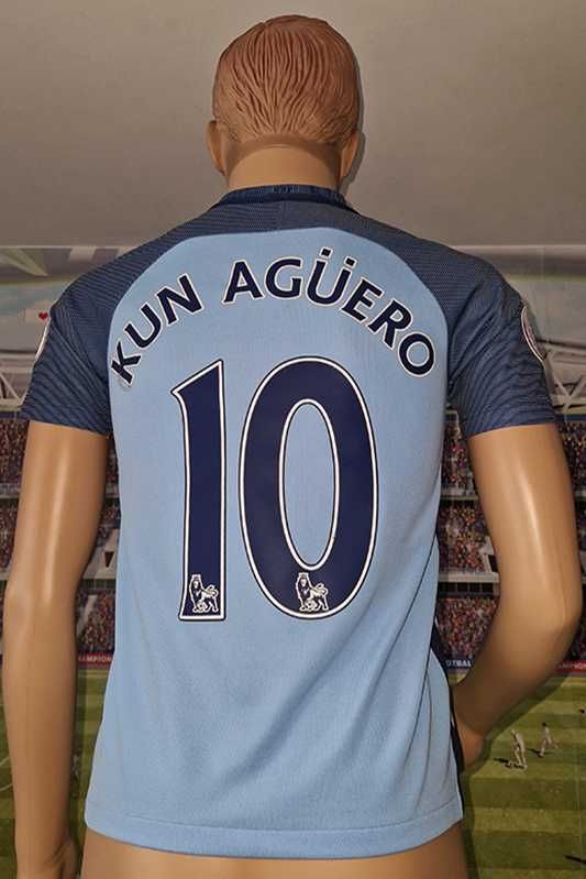 Manchester City F.C. Nike DriFit 2016-17 home #10 Kun Agüero L 147-158
