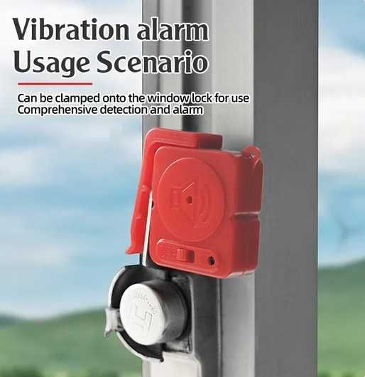 Bezprzewodowy czujnik Alarm antywłamaniowy kradzieżowy wibracyjny120dB