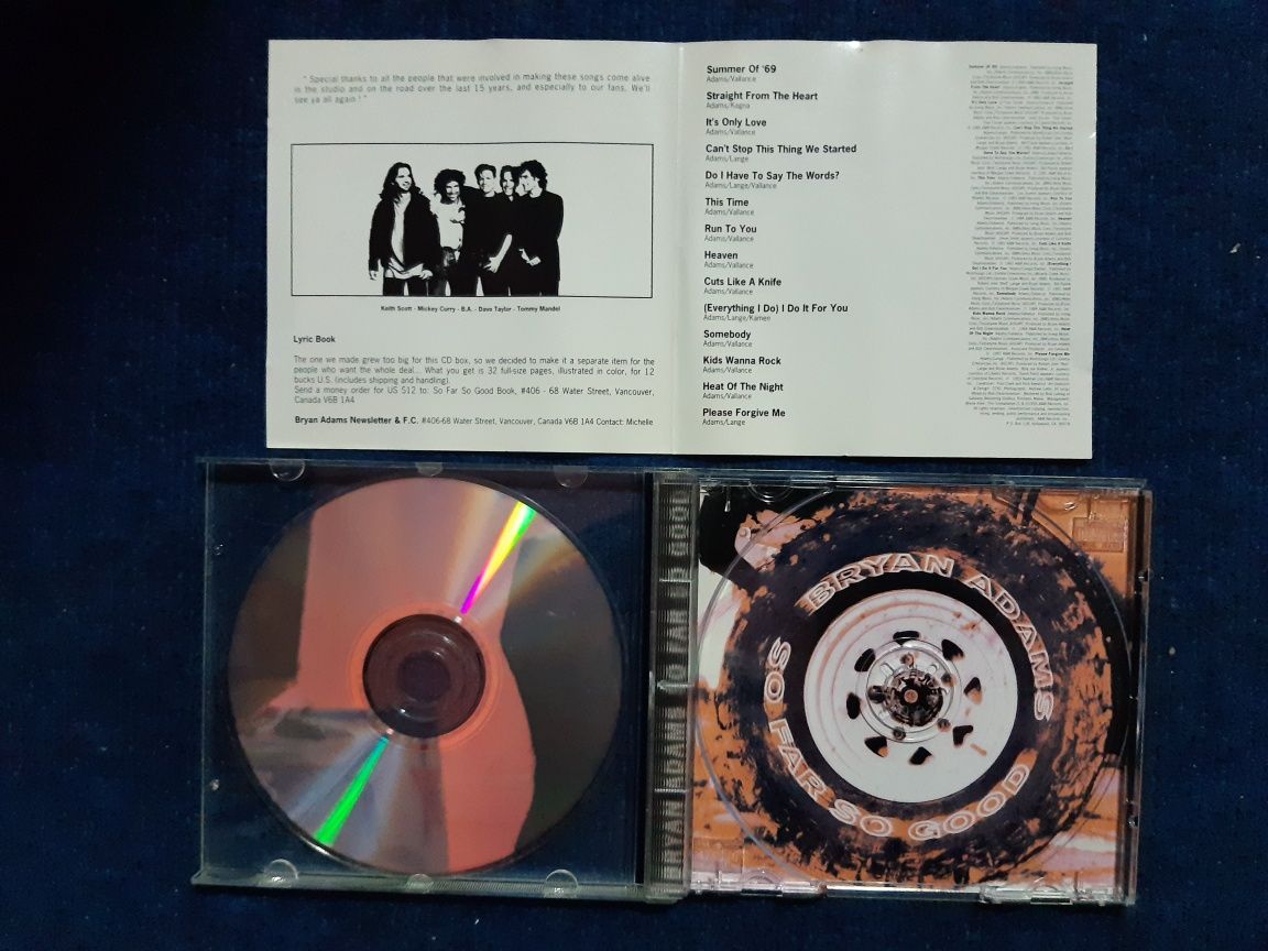 CD Bryan Adams-So Far So Good 1993