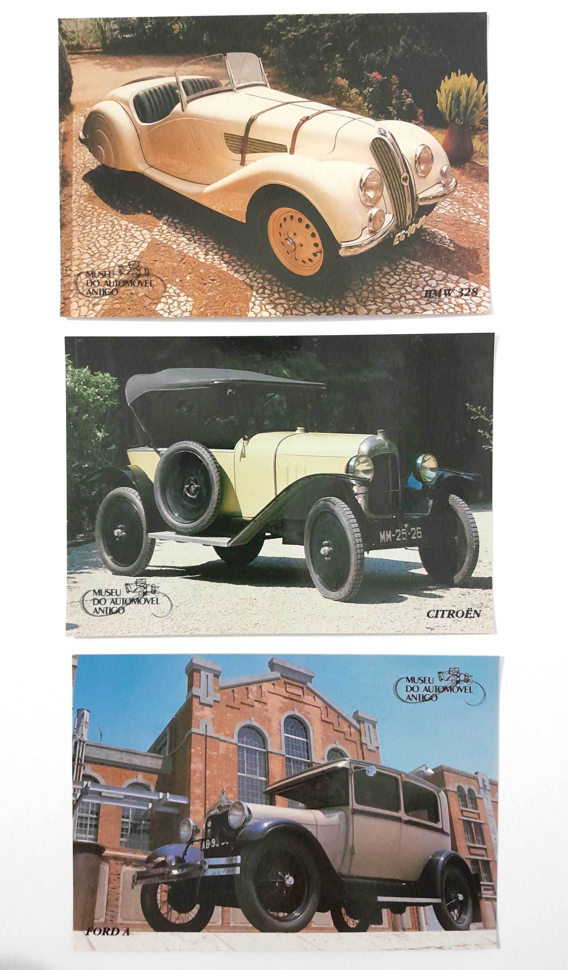 Colecção de 8 Postais do Museu do Automóvel Antigo