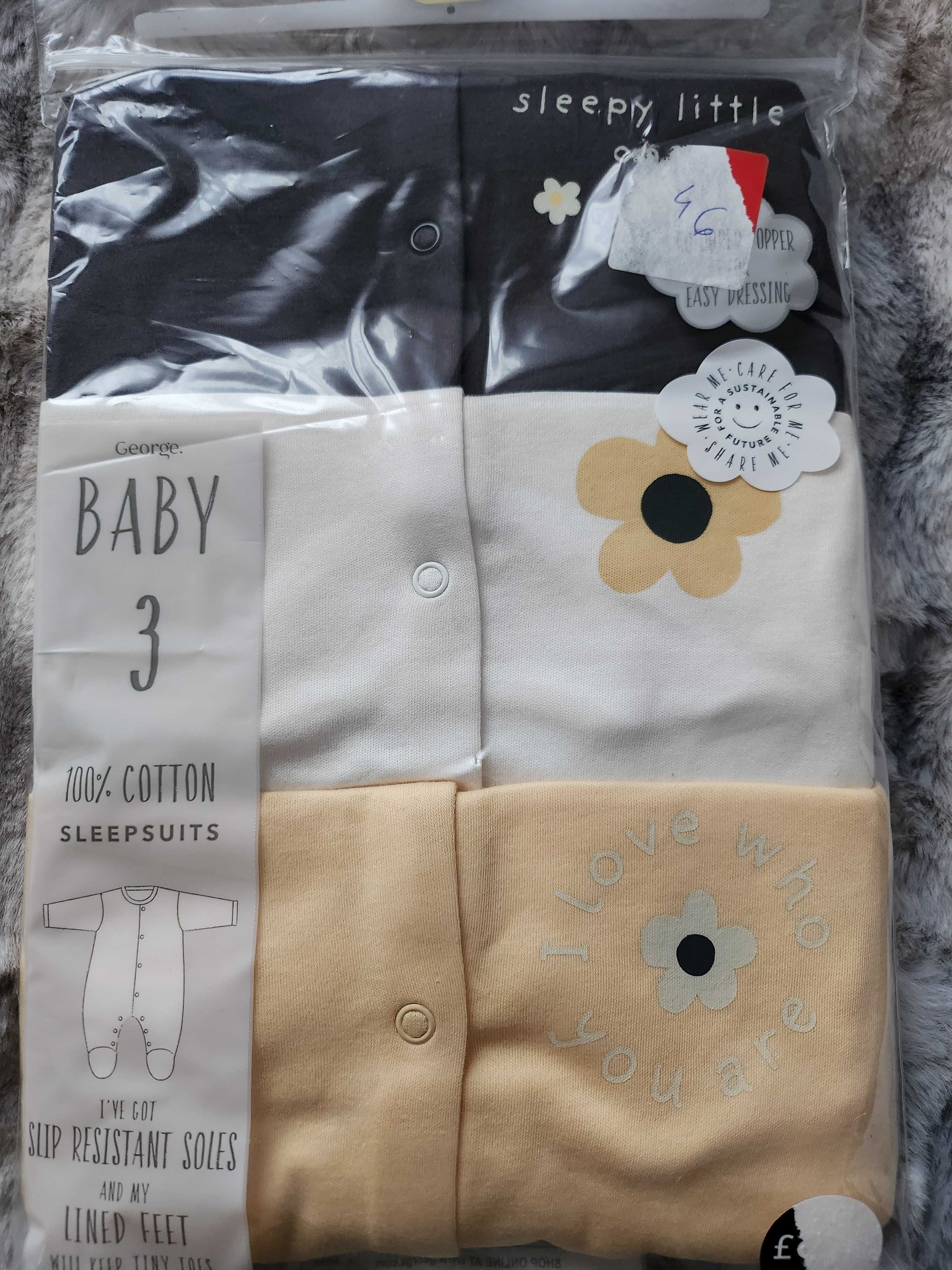 George spioszki  / pajace 3 pak nowe 86cm
