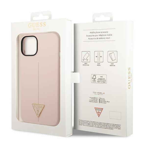 Guess Etui Silicone Triangle do iPhone 14 Plus / 15 Plus 6,7" Różowe