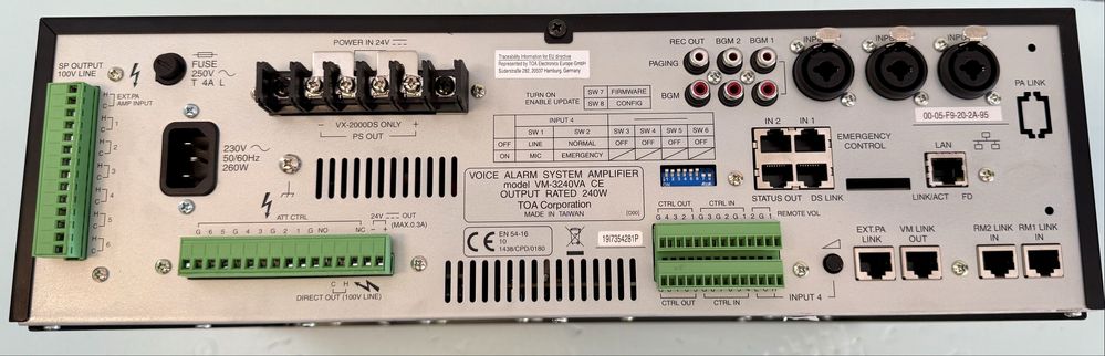 Amplificador TOA - VM-3240VA