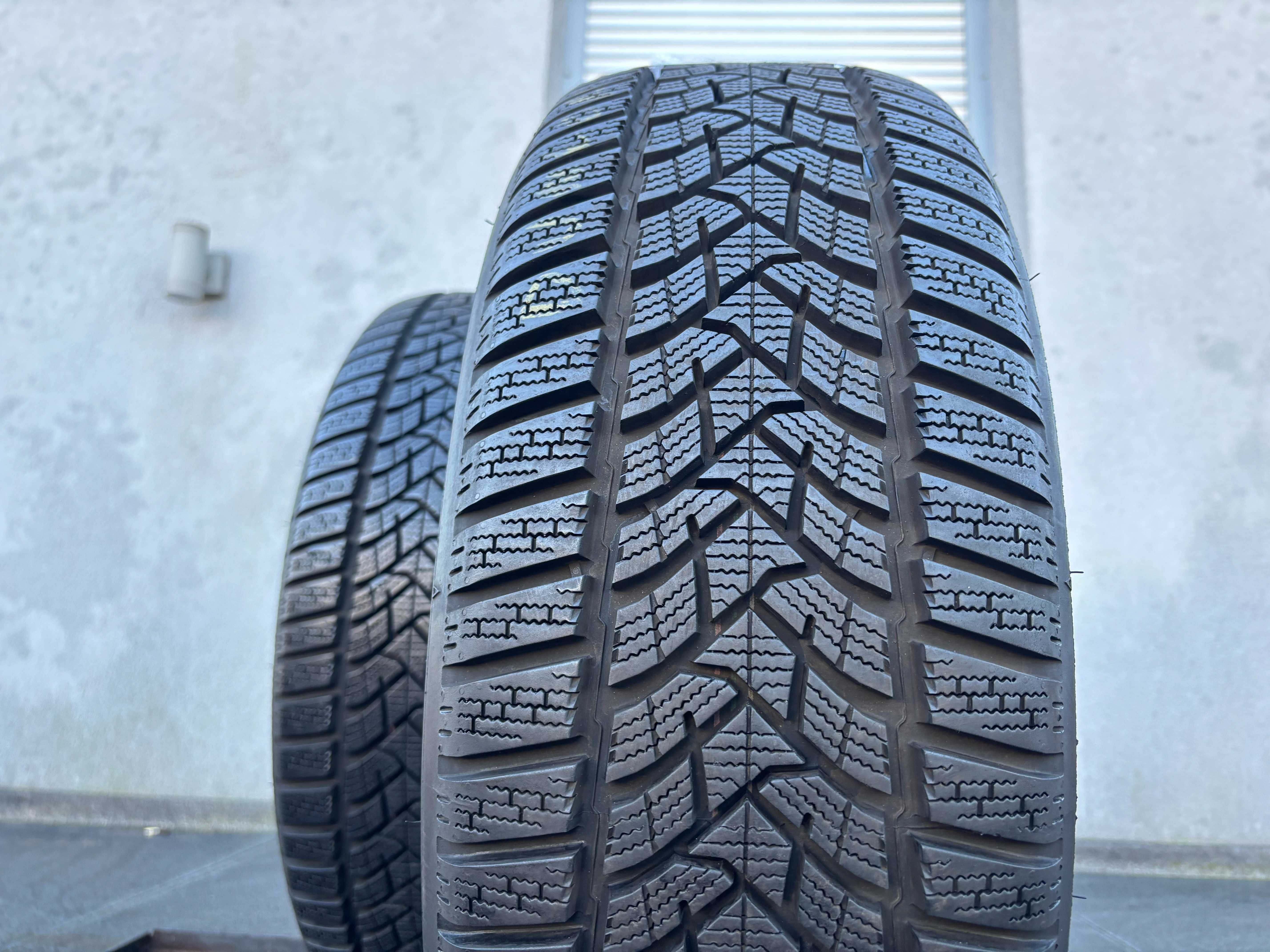 2szt zimowe 205/55R17 Dunlop 9mm 2020r bieżnik jak nowe! Z4012 gwar