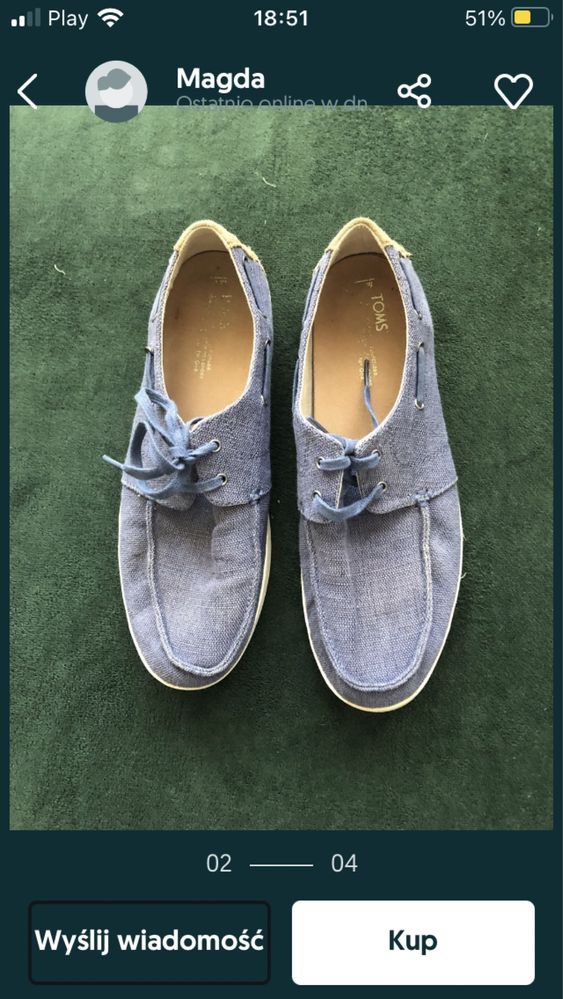 Mokasyny męskie Toms 44