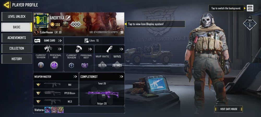 акаунт CoD:M від релізу гри.