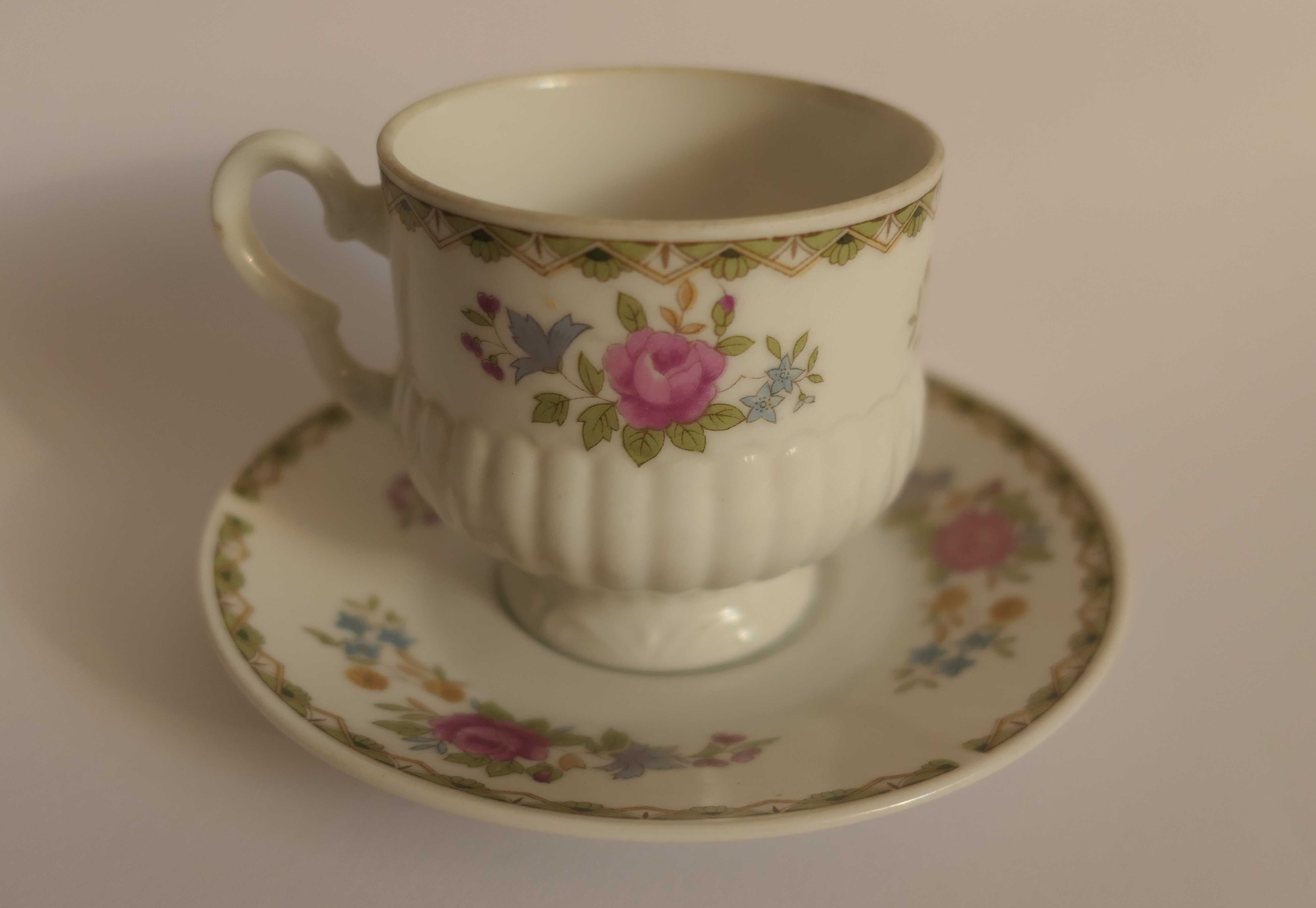 Filiżanka z podstawkiem porcelana Krone