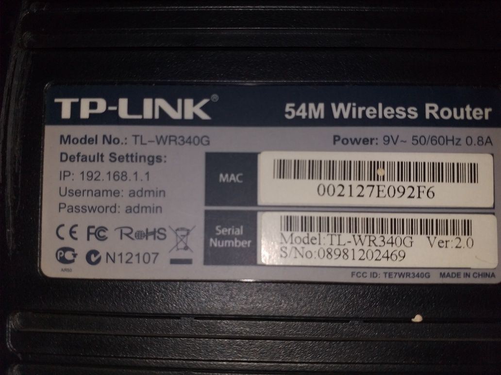 TP Link TL-WR340G