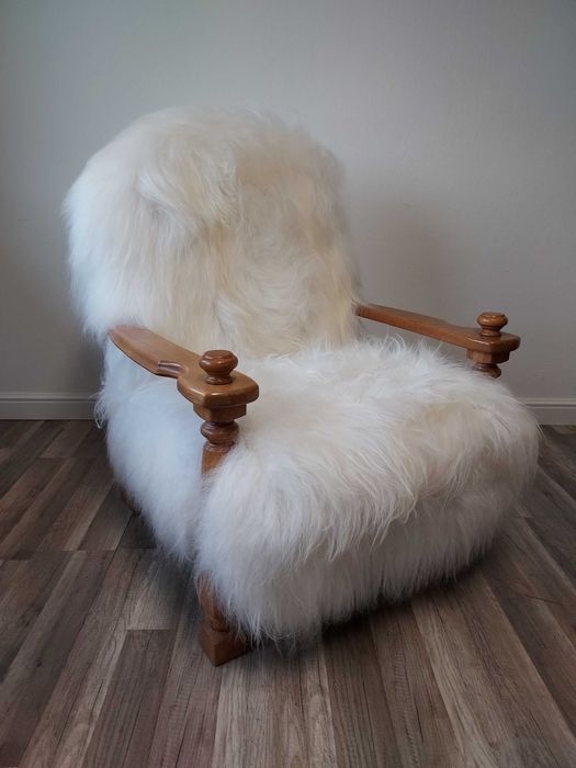 Fotel Skóra Owcza Naturalna Skóry Owcze Tapicerskie Skóry Naturalne