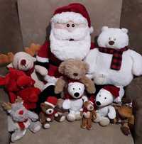 мягкие игрушки Санта Клаус Дед Мороз Мишка Олень Дракон Лось