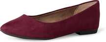 Damskie Stylowe Baleriny AMAZON ESSENTIALS Szpiczasty Nosek Bordowy 37