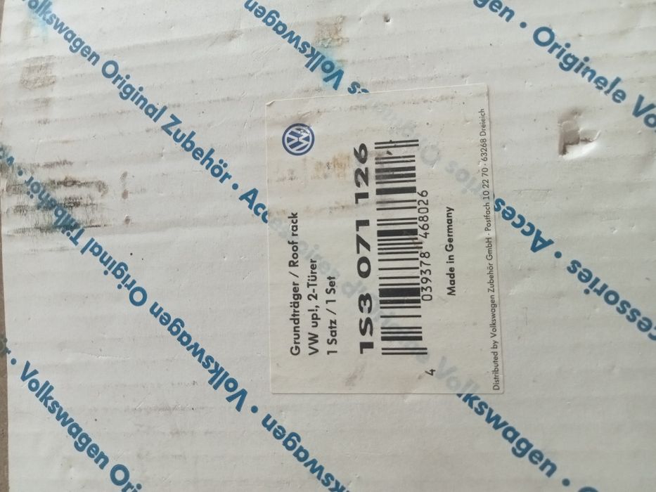 Bagażnik oryginalny VW up! Nowy