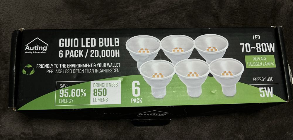 Набір LED лампочок Auting GU10, 6 шт
