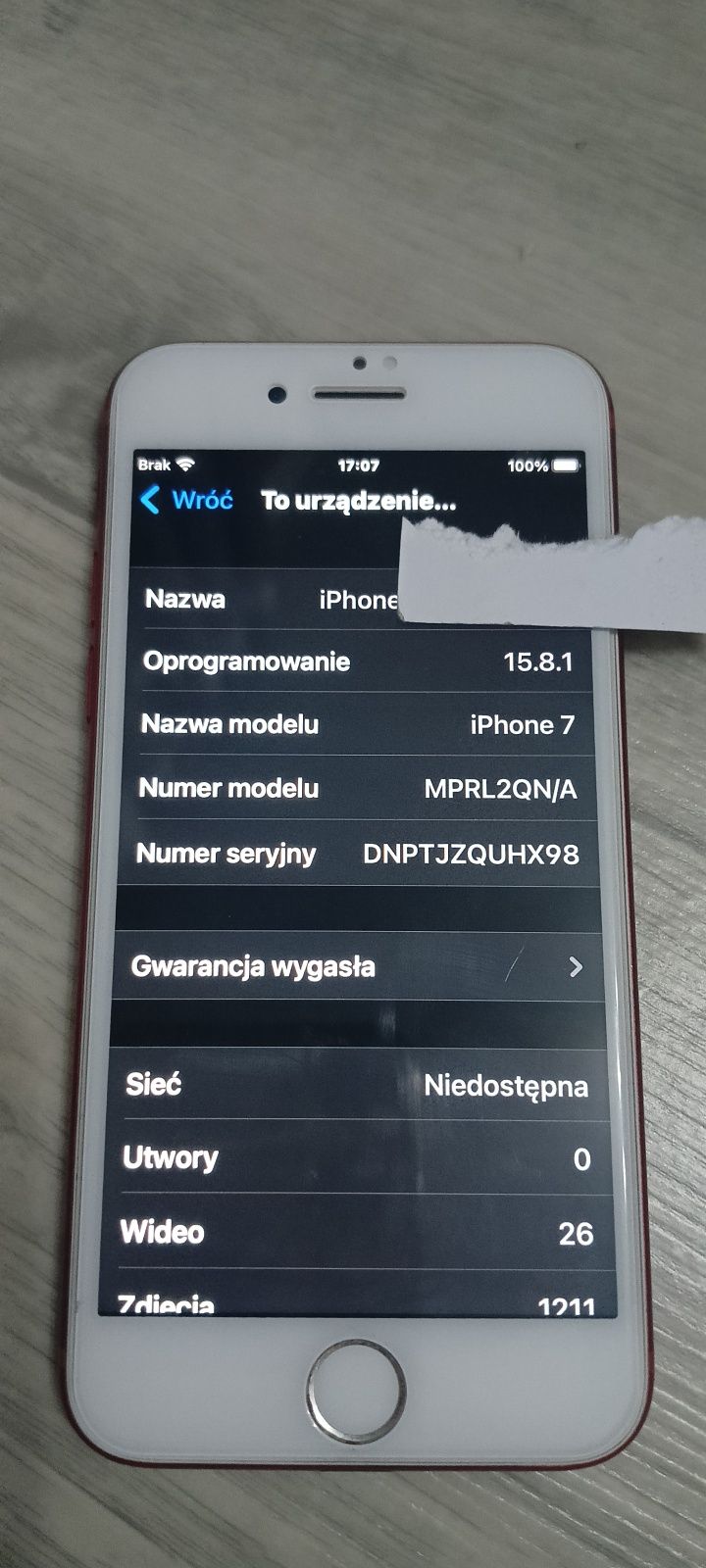 iPhone 7 Red 128 GB