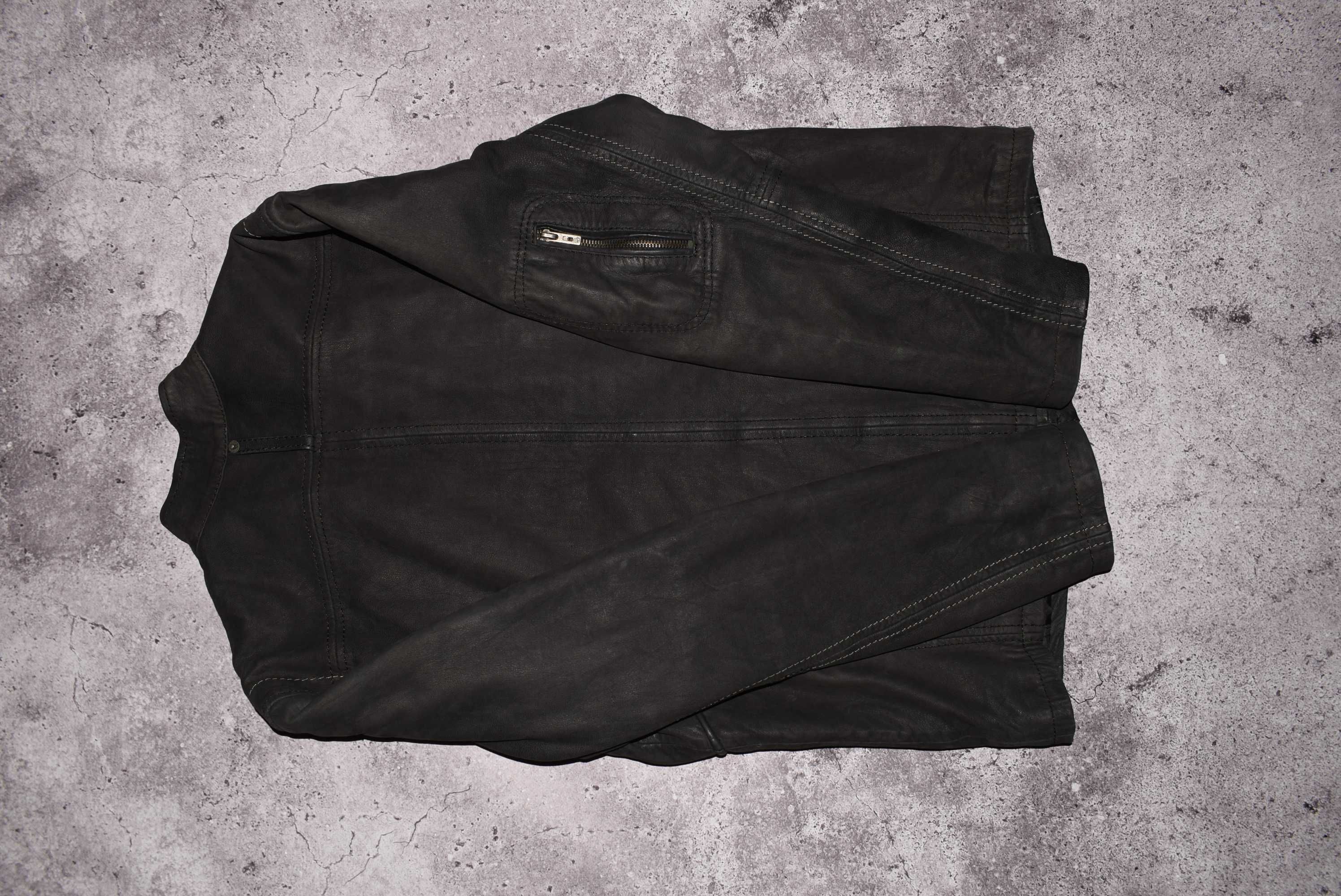 Bershka Zara Leather Bomber Jacket (Мужская Кожаная Куртка Бомбер )