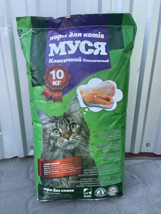 Корм для котів Муся, 10 кг