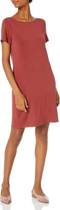 Damska Sukienka T-Shirtowa Amazon Essentials Rozm.XL Ceglasta