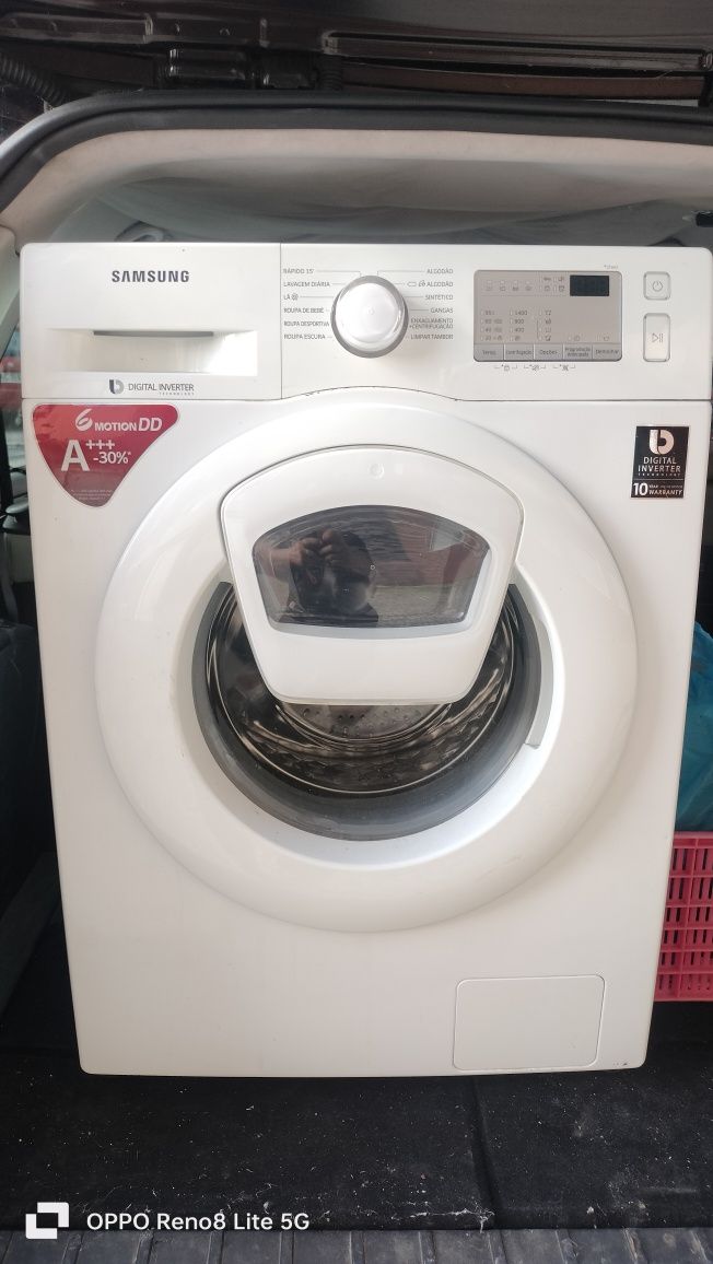 Máquina de lavar roupa Samsung eco bubble 9kg  1400rpm motor inverter