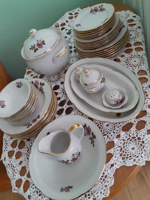 Serwis obiadowy z porcelany na 6 osób - druga połowa XX wieku!