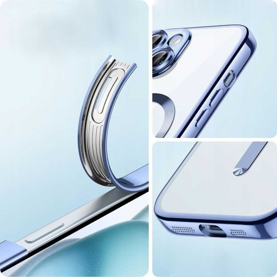 Etui do iPhone 15 Plus do MAGSAFE MATT CASE WZMOCNIONE + Szkło pełne